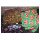 2 HAND CROCHETED AFGHANS