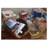 FARIC, CUSHIONS, BASKETS, ETC.