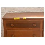 8 DRAWER PINE CABINET WITH CRAFTING SUPPLIES