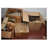 GROUPING OF ANTIQUE LAMP PARTS