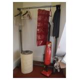 PORTABLE CLOTHES RACK AND DIRT DEVIL STICK VAC