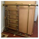 ANTIQUE BRASS BED WITH MATTRESS AND BOX SPRINGS