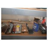 PIPE WRENCH, LEVEL, WIRE BRUSH, ETC.