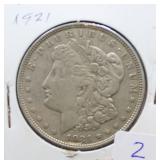 1921 MORGAN SILVER DOLLAR