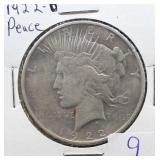 1922 D PEACE DOLLAR