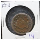 1853 LARGE CENT