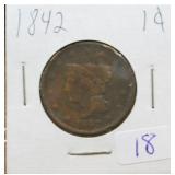 1842 LARGE CENT