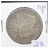 1921 S MORGAN SILVER DOLLAR