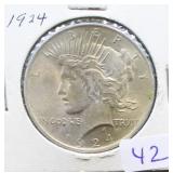 1924 PEACE DOLLAR