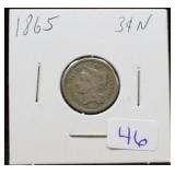 1865 3¢ NICKLE