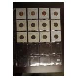 12 LINCOLN CENTS - 4 PROOF AND 8 WHEAT