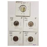 5 SILVER ROOSEVELT DIMES