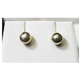 PAIR 14K GOLD STUD EARRINGS