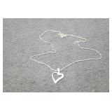 STERLING HEART NECKLACE
