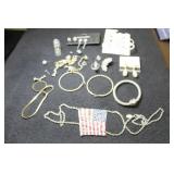 GROUPING OF COSTUME JEWELRY NECKLACE, RINGS, ETC.