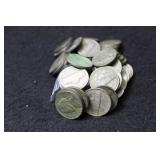 50 NICKLES: 40 ARE SILVER WAR NICKLES AND 10 ARE