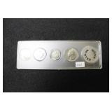 1968 - 3 COIN SET:  QUARTER, DIME AND PENNY