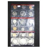 3 COIN SETS: 1984-D, 1988-P AND 1989-P