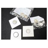 7 COINS: 3 BUFFALO NICKLES, 2 "V" NICKLES, INDIAN