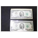 1976 AND 2003 - $2 BILLS