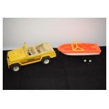 JEEP WITH BOAT AND TRAILER TONKA