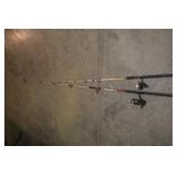 2PC OLYMPIC ROD AND REEL BROWNIGN REEL