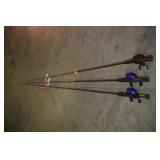 3PC ROD AND REELS SHAKESPEAR, ZEBCO
