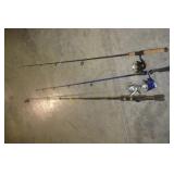 SHAKESPEAR, FIRE BIRD, SHOCK ROD AND REELS