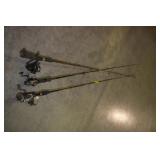 3PC ASSORTED ROD AND REELS