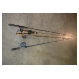 4PC ASSORTED ROD AND REELS