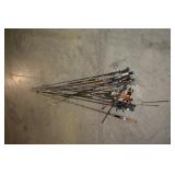 14PC ASSORTED RODS AND REELS