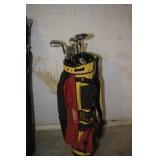 MERITTA BAG AND TITLEIST IRONS AND DRIVERS
