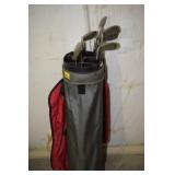 GOLF BAG AND SQUARE II POWER CIRCLE IRONS