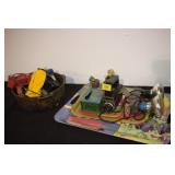 AVON BOTTLES, CAST COIN BANK, SERVING TRAY