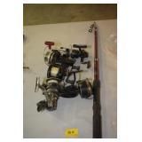 5 REELS AND TELESCOPIC ROD
