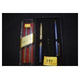2 ALCO PEN AND PENCIL AND BLUE PEN SET
