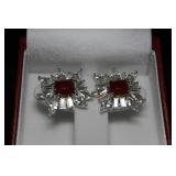 3.48CT TOTAL RUBY EARRINGS