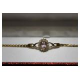 2.98CT TOTAL AMETHYST BRACELET