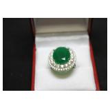 8.12CT TOTAL EMERALD DINNER RING