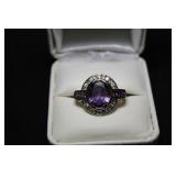 4 CT TOTAL AMETHYST DINNER RING