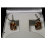 6CT TOTAL MORGANITE EARRINGS