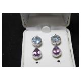 4CT TOTAL GEMSTONE EARRINGS