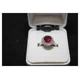 3CT TOTAL RUBY HALO RING