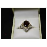 3.44CT TOTAL GARNET AND CITRINE RING