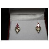 PINK SAPPHIRE DIAMOND EARRINGS