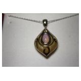 MOTHER OF PEARL AND OPAL NECKLACE