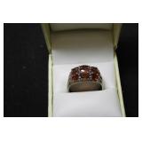 3 CT TOTAL GARNET RING