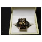 6 CT TOTAL SMOKEY TOPAZ RING
