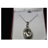 6CT TOTAL WHITE SAPPHIRE NECKLACE
