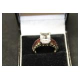 3CT WHITE SAPPHIRE SOLITAIRE RING